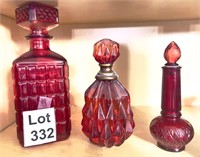 Rose Glassware Bottles