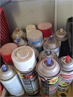 flat of spray paint
