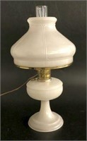Vintage Electrified Oil Lamp with Chimney