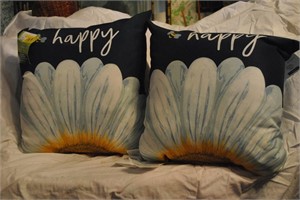Happy Throw pillows New