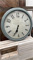 Large Farmhouse Blue Clock Art & Wall Decor.