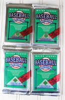 (4) 1990 Upper Deck Baseball Foil Packs