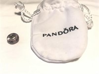 Pandora sterling and Murano glass charm