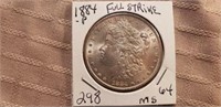 1884P Morgan Dollar MS64 Full Strike