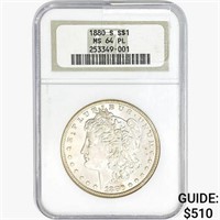 1880-S Morgan Silver Dollar NGC MS64 PL