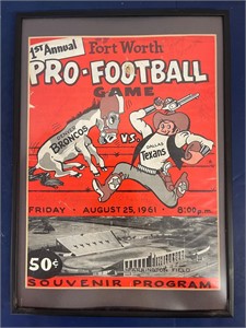 1st Annual Pro Football 1961 with Autographs