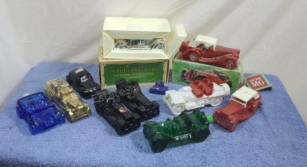 Avon automobile decanters. Two with boxes.