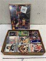 Flat of Basketball and Football Cards and Reggie