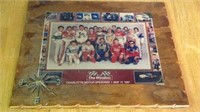 Vintage 19 x 16 wood NASCAR clock