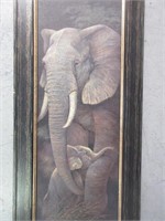 SIGNED ELEPHANT ARTWORK
