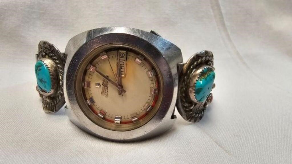 MEN'S STERLING SILVER WRIST WATCH