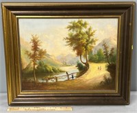 River Landscape Oil Painting on Canvas