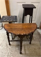 3 Small Wooden Tables