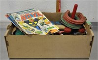 Vintage small toys, comics, etc., see pics