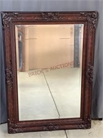 Windsor Beveled Glass Mirror with Wooden Frame