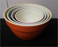 Set of four melanamine nesting bowls