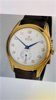 18k GP 1946 Vintage Big Rolex Marconi men's watch