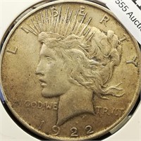 1922 D Peace Dollar $1