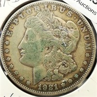 1921 D Morgan Silver Dollar $1