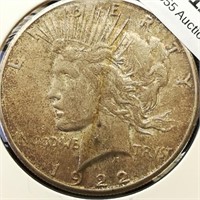1922 S Peace Dollar $1