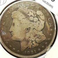 1921 D Morgan Silver Dollar $1