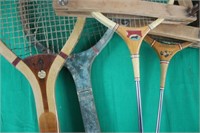 Vintage Wooden Sports Raquets