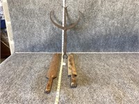 Wooden Swords and Hand-Forged Metal Caliper