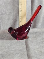 FENTON RUBY RED BIRD FIGURINE