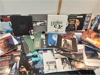 Tote of laserdiscs, Clint Eastwood, ET, Forrest