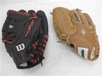Wilson & Franklin Leather Baseball Gloves