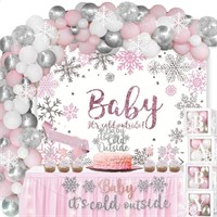 132 PCs Baby It’s Cold Outside Baby Shower Decorat