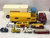 Group of Toys Including Structo van Lines Semi,