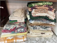 Large group of table linens