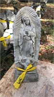 Concrete Virgin de Guadalupe, 13" tall