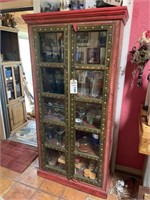 Glass door display cabinet, 36"Wx72"Tx15"D