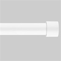 Adjustable Single Window Rod 63-118 White