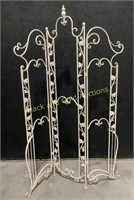Painted Tri-Fold Wrought Iron Room Divider