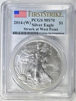 2014 (W) AMERICAN SILVER EAGLE FS PCGS MS 70