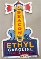 "Beacon Ethyl Gasoline" Porcelain SIgn