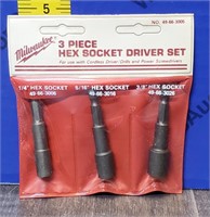 Milwaukee Hex Socket Driver Set