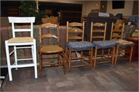 (5) Vintage Wood Chairs