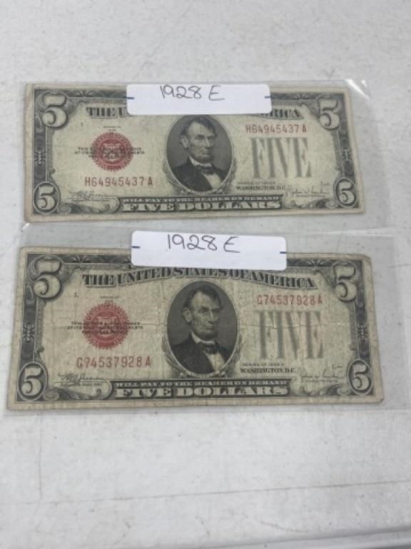 2-1928 $5 RED NOTES