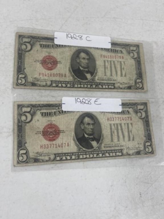 2-1928 $5 RED NOTES