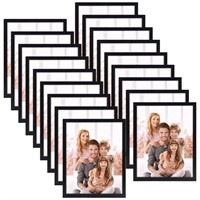 WF6484  MEBRUDY Picture Frames 8x10 Set of 18, Bla