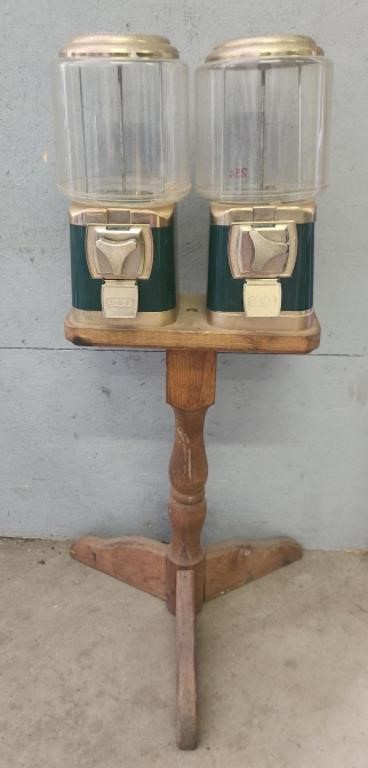 Double Vintage Candy Dispenser Stand