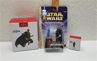 2 Hallmark Ornaments -Black Adam & Chewbacca