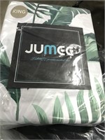 JUMEE QUEEN 4 PIECE SHEET SET PALM LEAF: