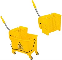 Mop Bucket & Wringer Combo, Commercial, Yellow
