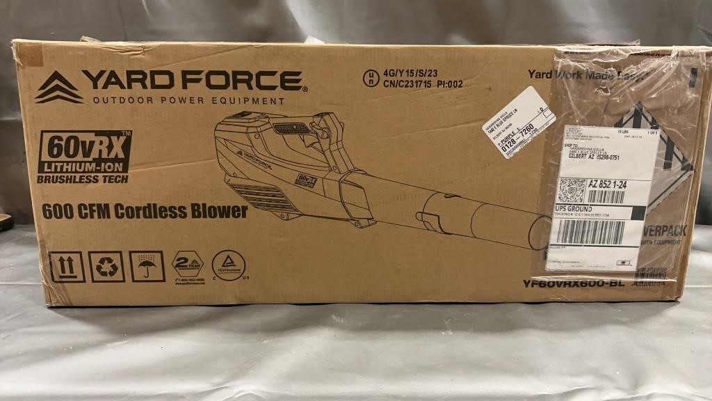 Yard Force 60v Cordless Blower Kit