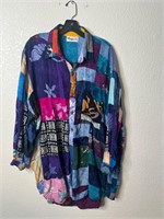 Vintage We Be Bop Patchwork Tunic Blouse